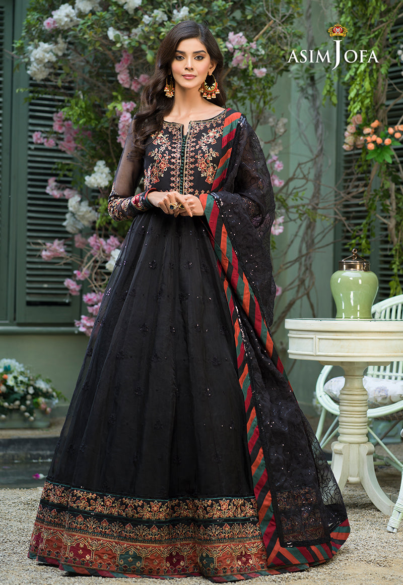 AJFC-38 EMBROIDERED ORGANZA 3 PCS