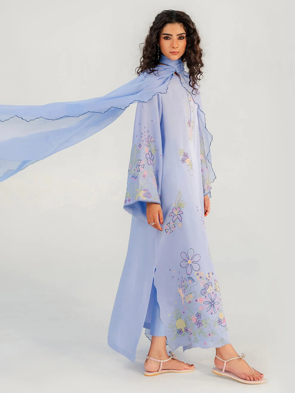 Aether Bloom – 3Pcs Rawsilk Ensemble