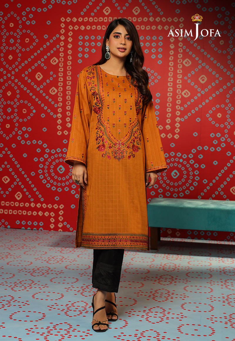 Ajtm-21 - 1 Pc Embroidered Self Jacquard 1 Pc