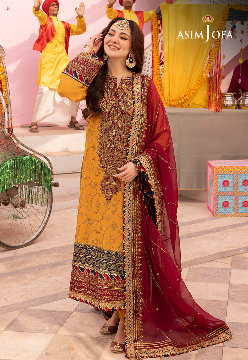 AJDAD-25 EMBROIDERED STITCHED 3 PCS