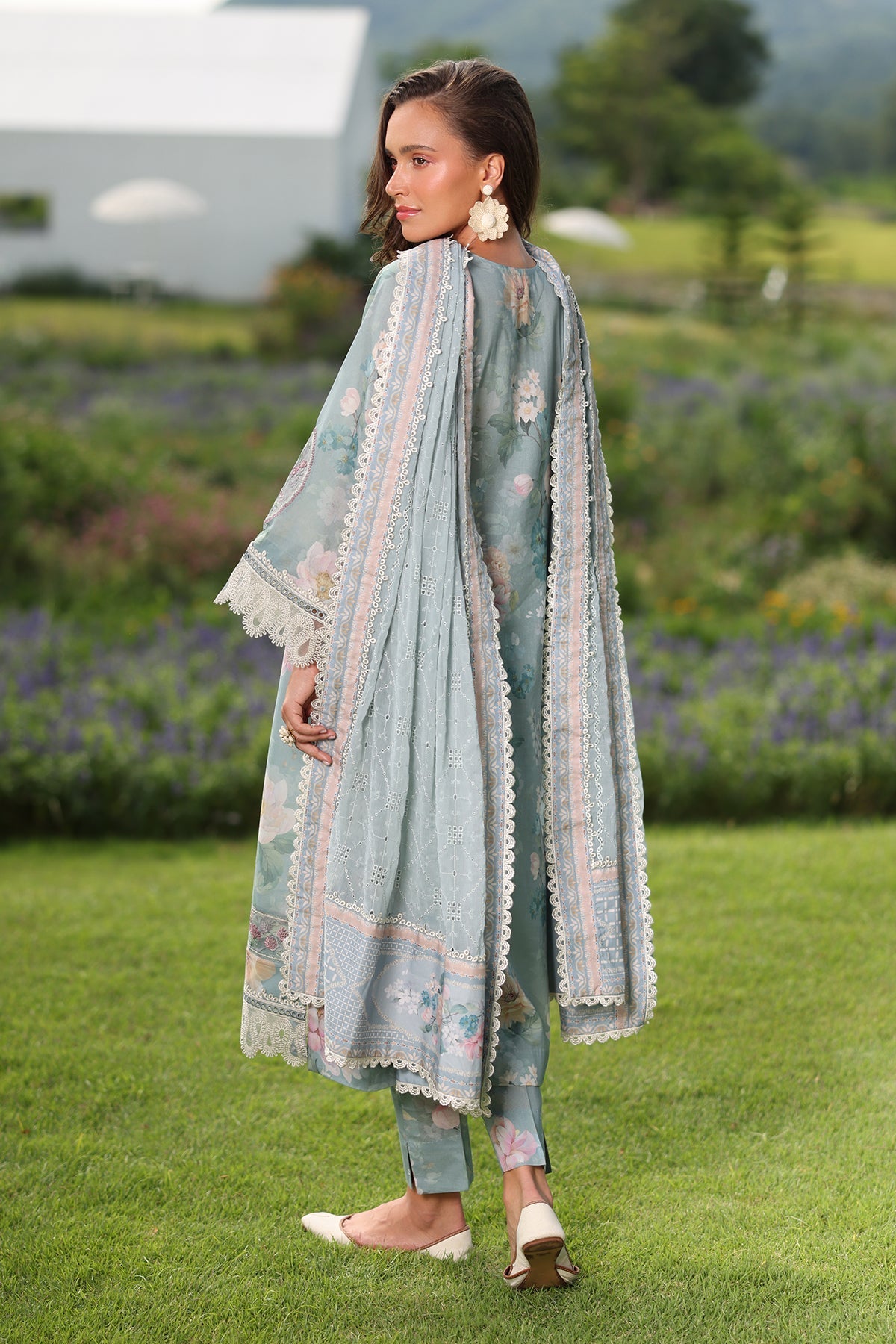 3 Piece Embellished Raw Silk Suit