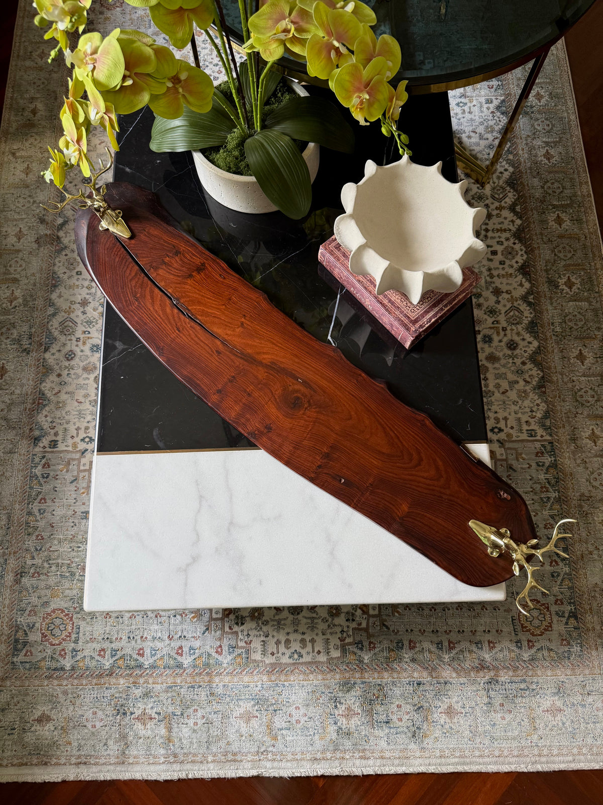 Sheesham Deer Head XL Tray/ Platter 052
