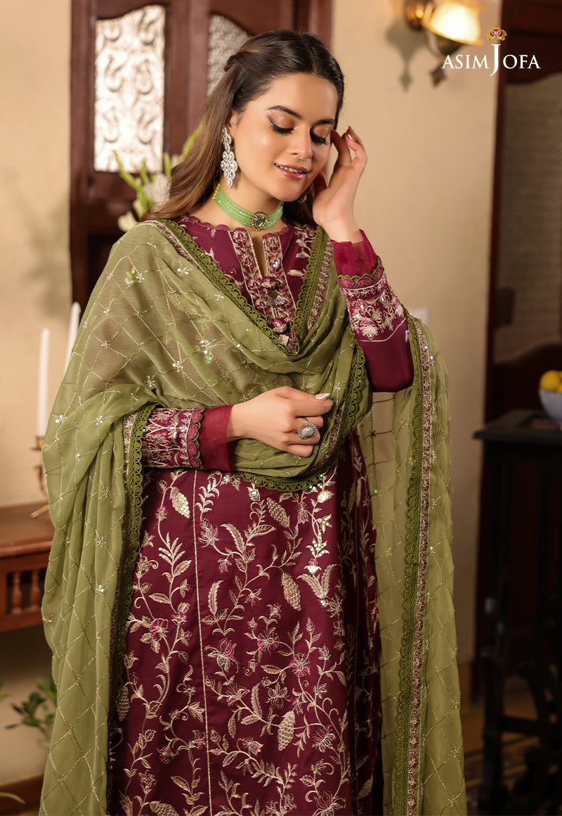 AJZBD-11 EMBROIDERED CAMBRIC Stitched 2 PCS