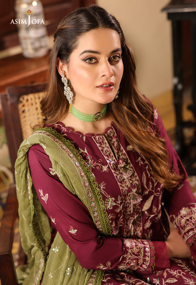 AJZBD-11 EMBROIDERED CAMBRIC Stitched 2 PCS
