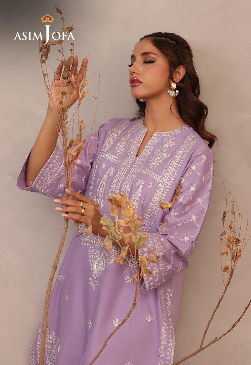 AJLPJ-02 EMBROIDERED CAMBRIC STITCHED 2PC