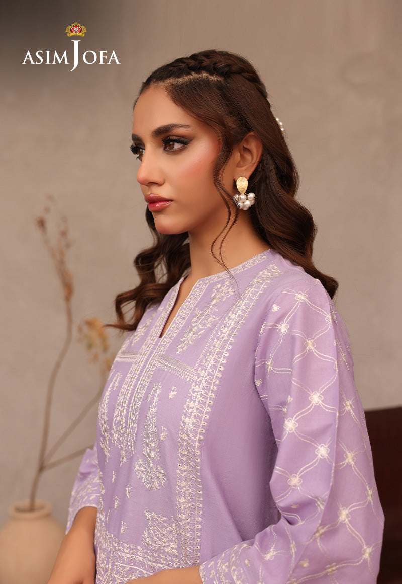AJLPJ-02 EMBROIDERED CAMBRIC STITCHED 2PC