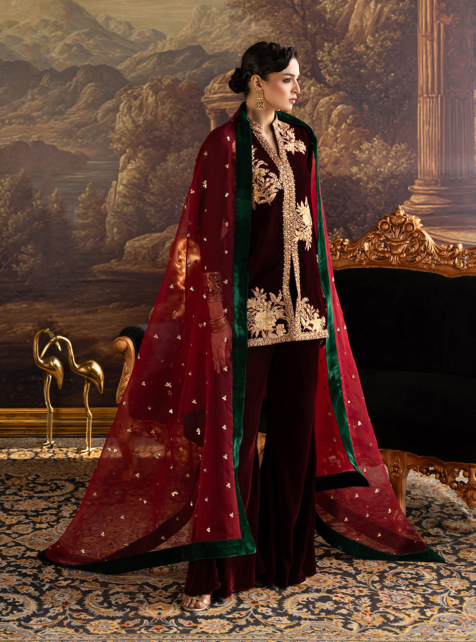 Claret Flared Pants
