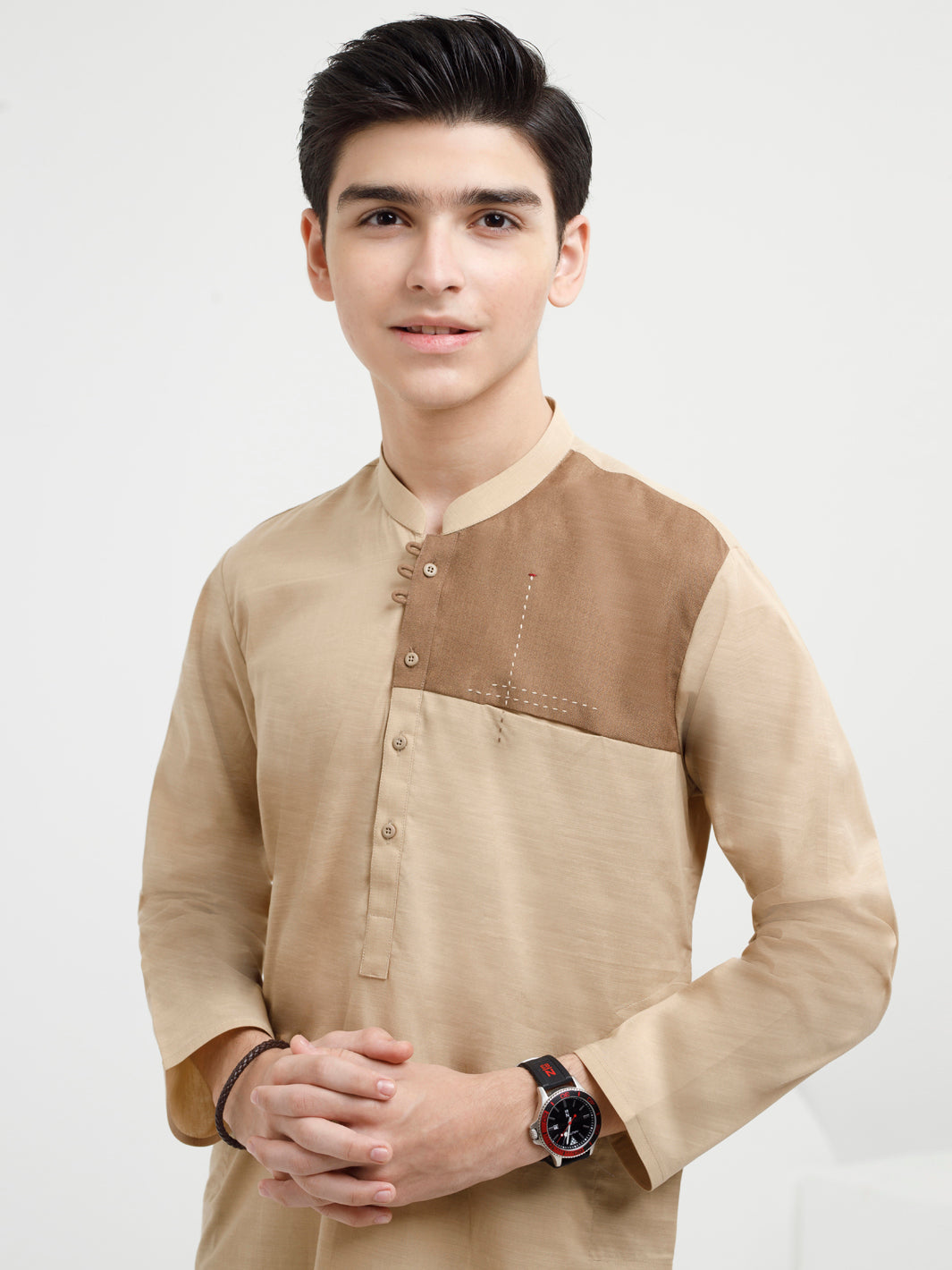 Beige Cotton Kurta - ALT-K-038A