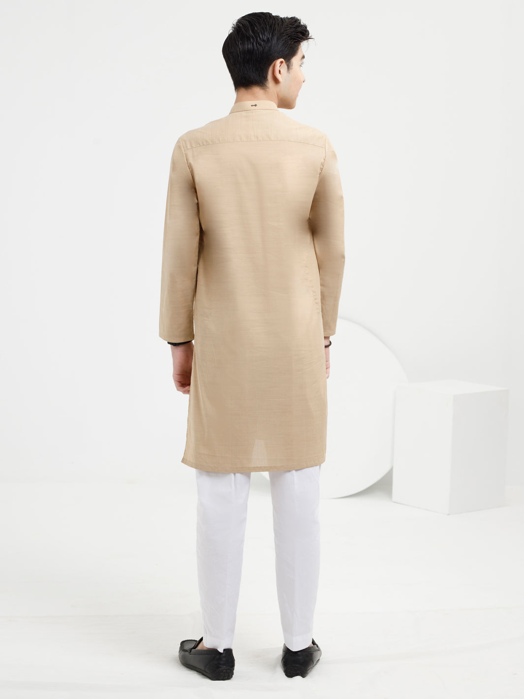 Beige Cotton Kurta - ALT-K-038A