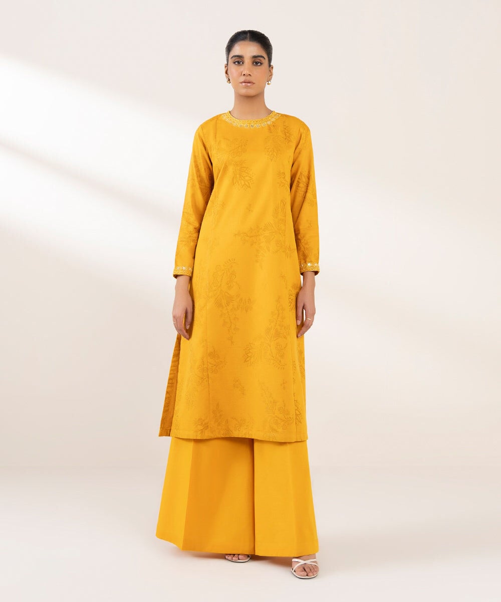 Embroidered Cotton Jacquard Shirt