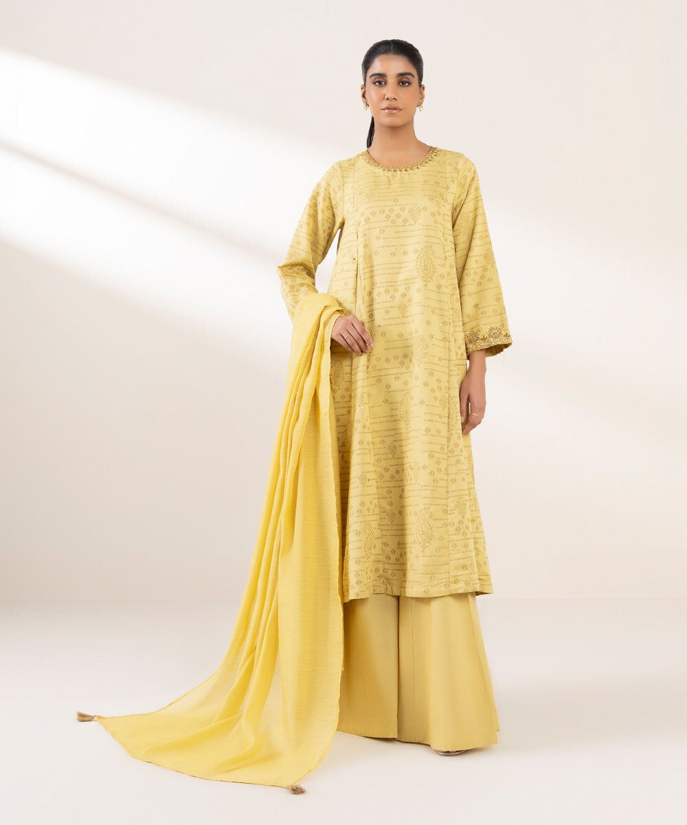 Embroidered Cotton Jacquard Shirt