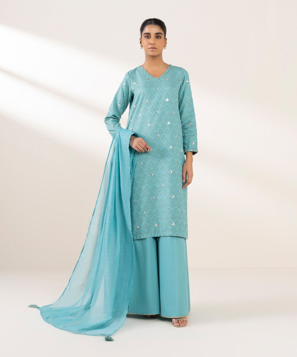 Embroidered Cotton Jacquard Shirt