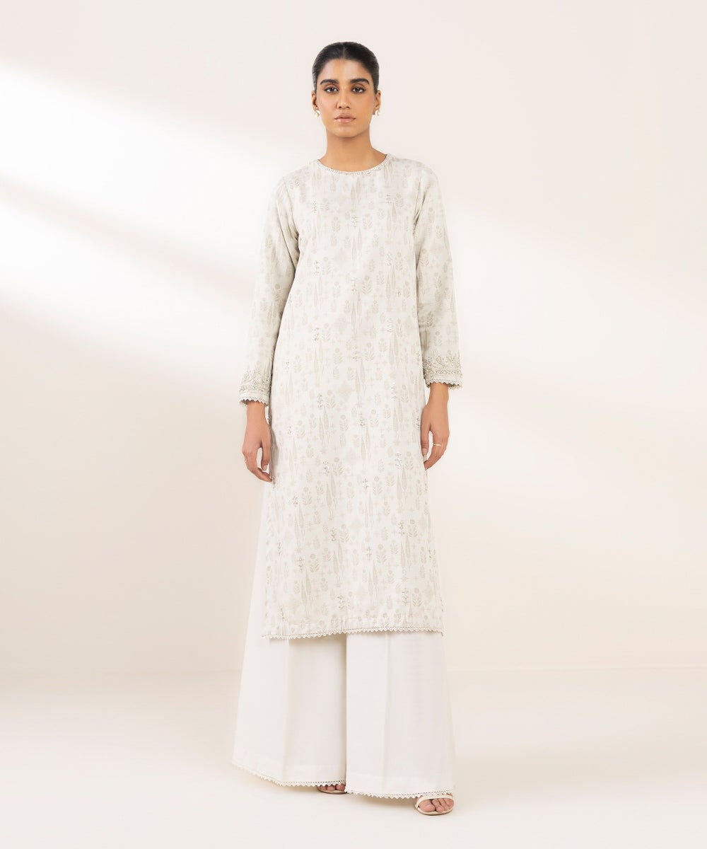 Embroidered Cotton Jacquard Shirt