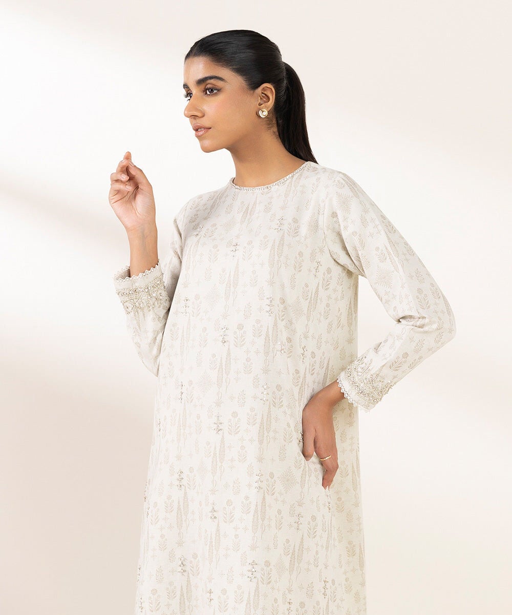 Embroidered Cotton Jacquard Shirt
