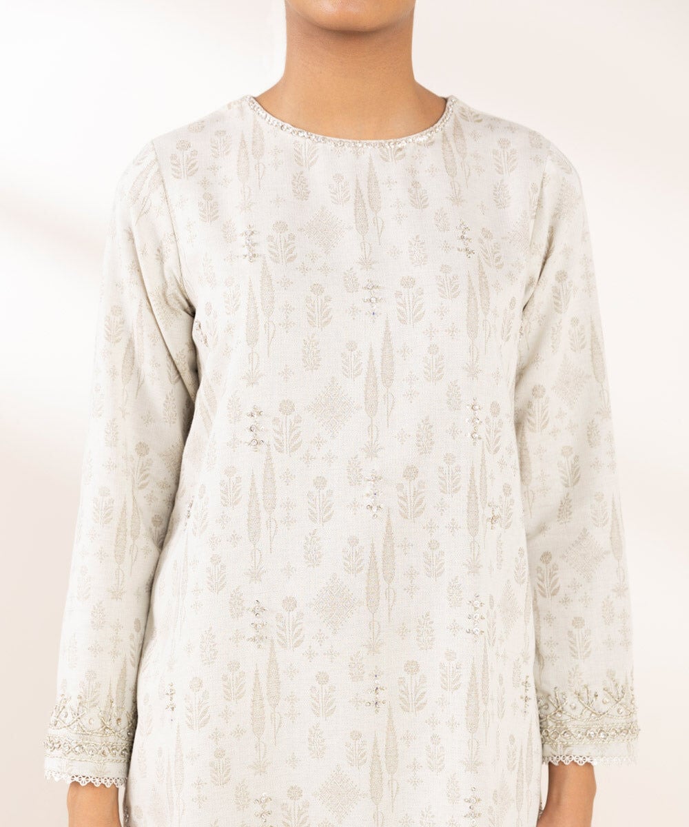 Embroidered Cotton Jacquard Shirt