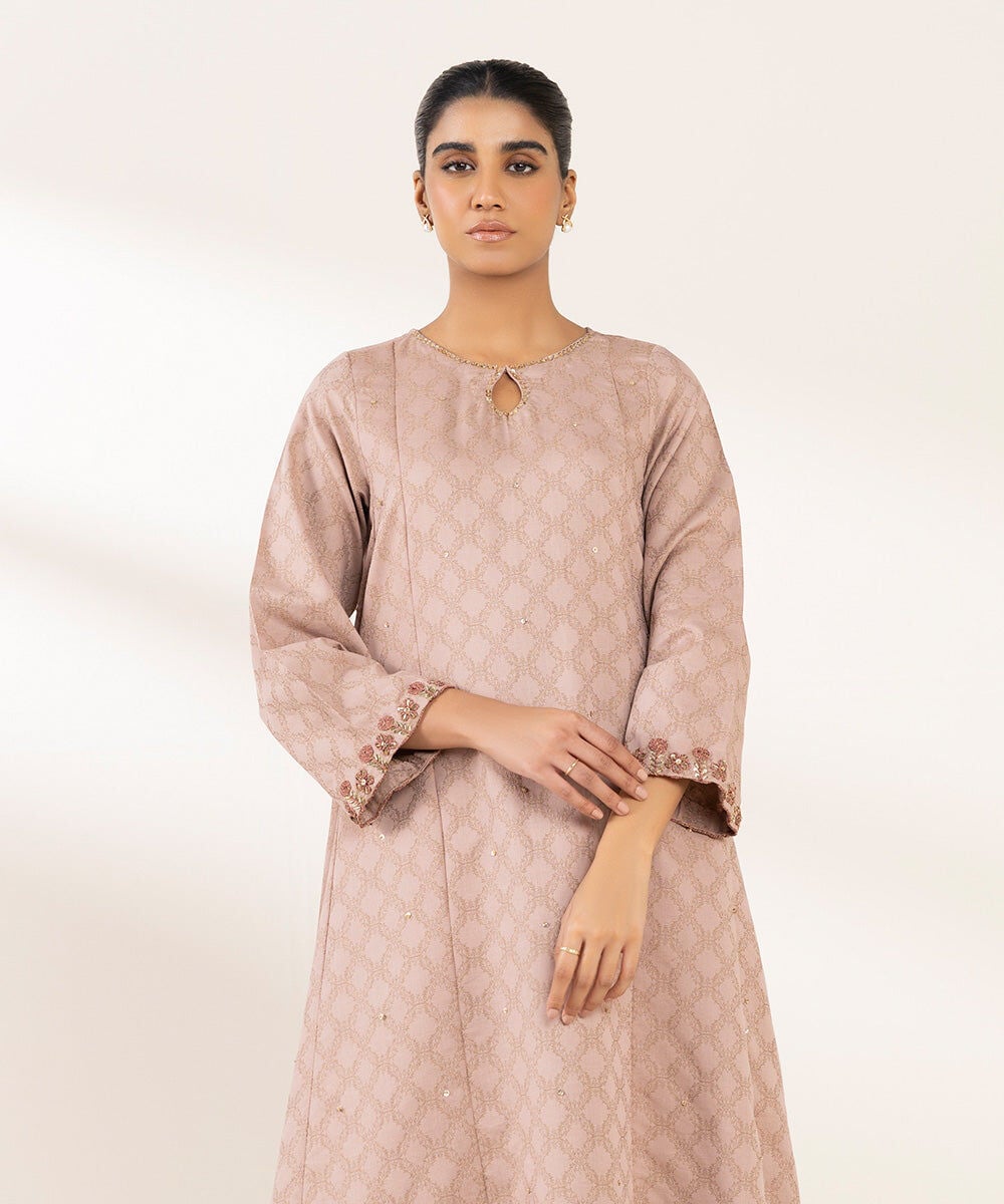 Embroidered Cotton Jacquard Shirt