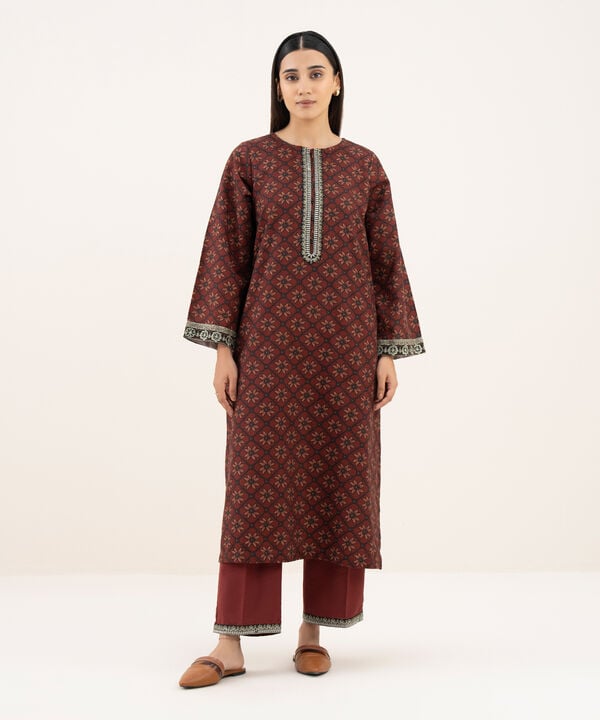 Embroidered Khaddar Shirt