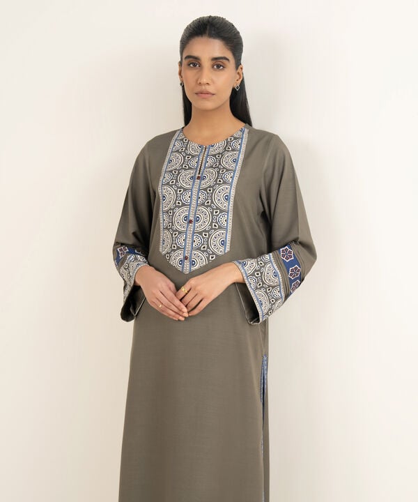 Solid Arabic Khaddar Shirt