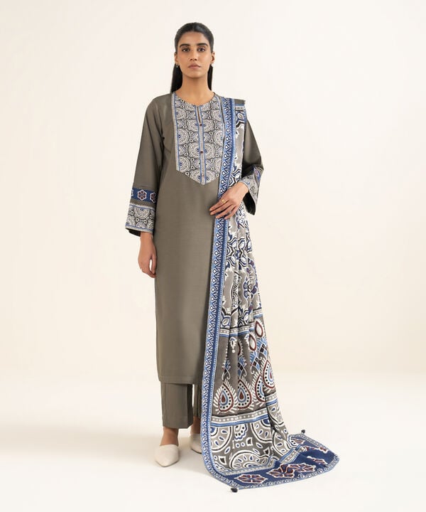 Solid Arabic Khaddar Shirt