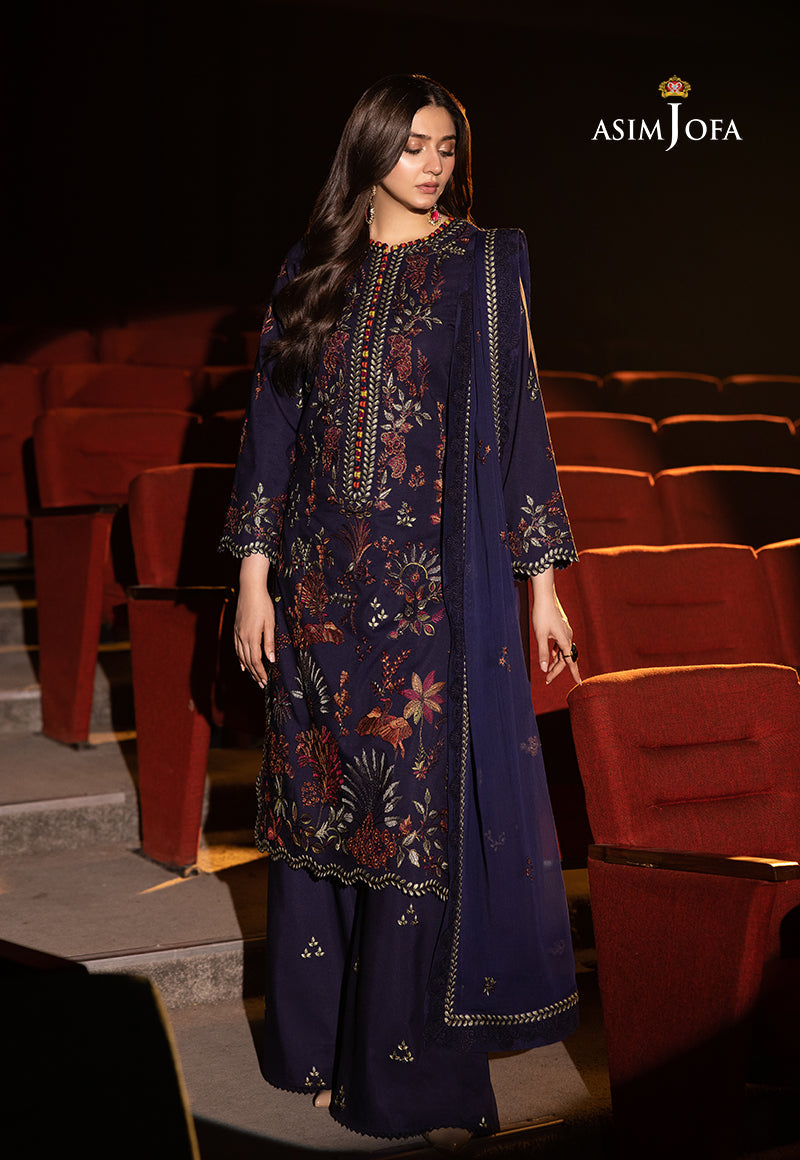 AJLLF-12 Embroidered Silk 3 Pcs