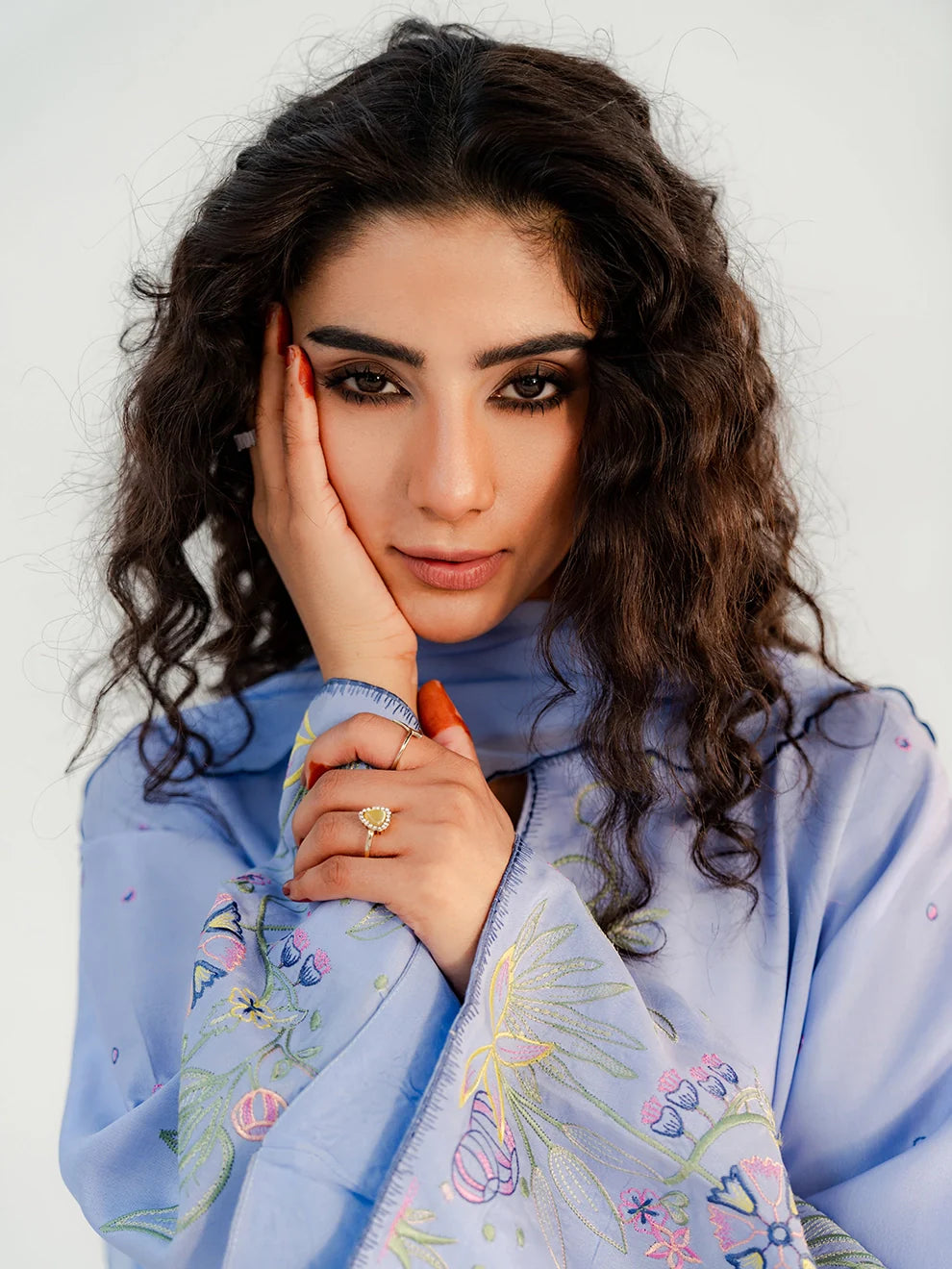 Aether Bloom – 3Pcs Rawsilk Ensemble