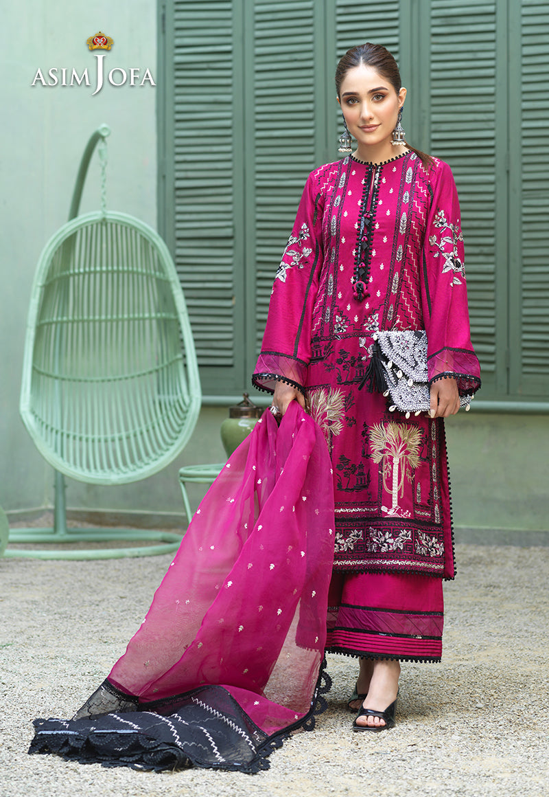 AJFC-44 EMBROIDERED COTTON NET 3 PCS