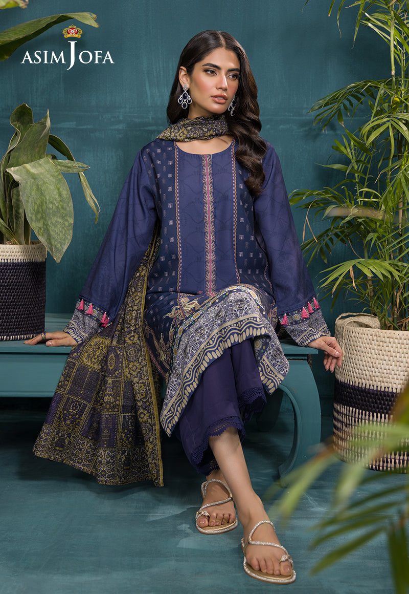 Ajgr-20 Printed Swiss Lawn 3 Pcs