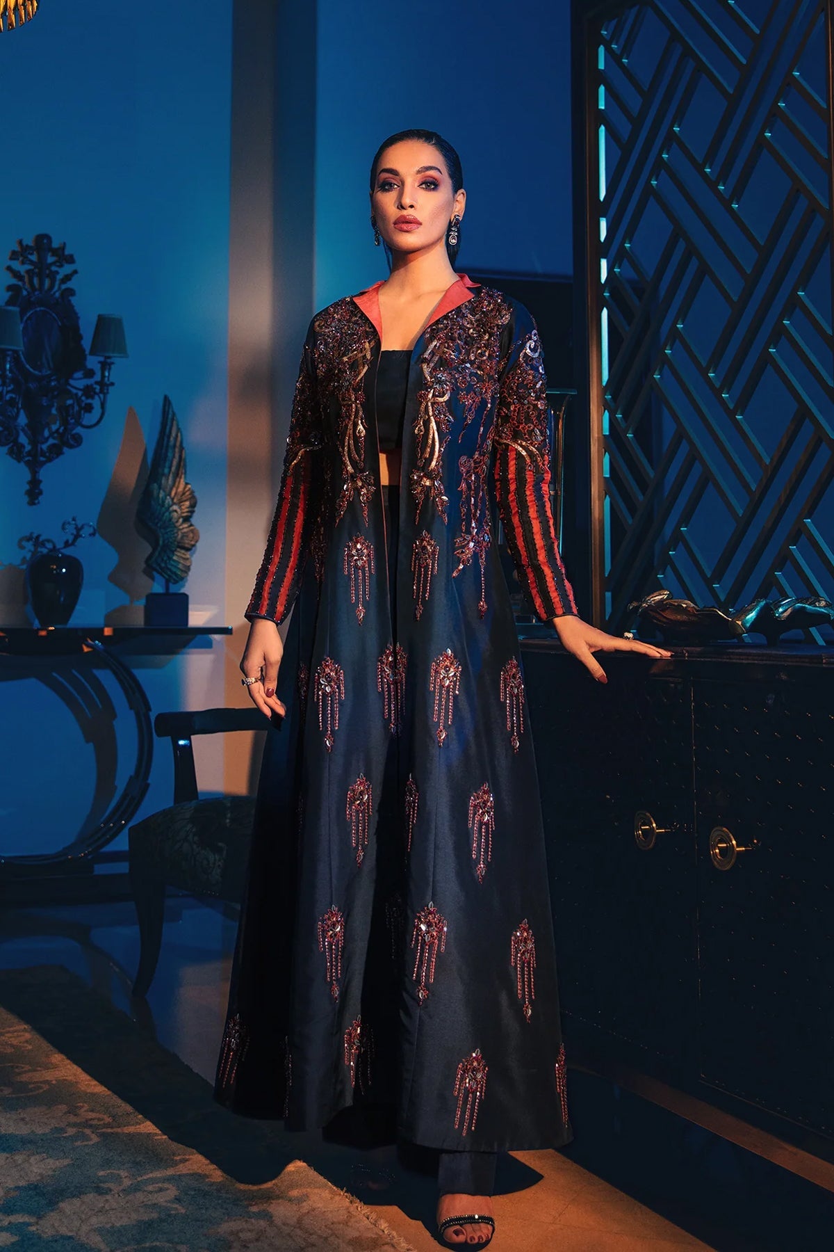 EMBROIDERED CHIFFON UC-3124