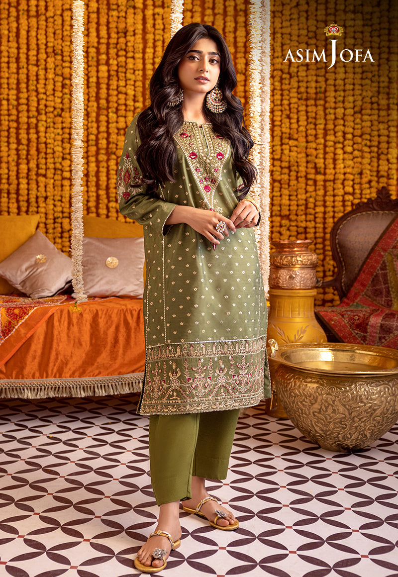 Ajtm-17 - 2 Pcs Printed Lurex Jacquard 2 Pcs