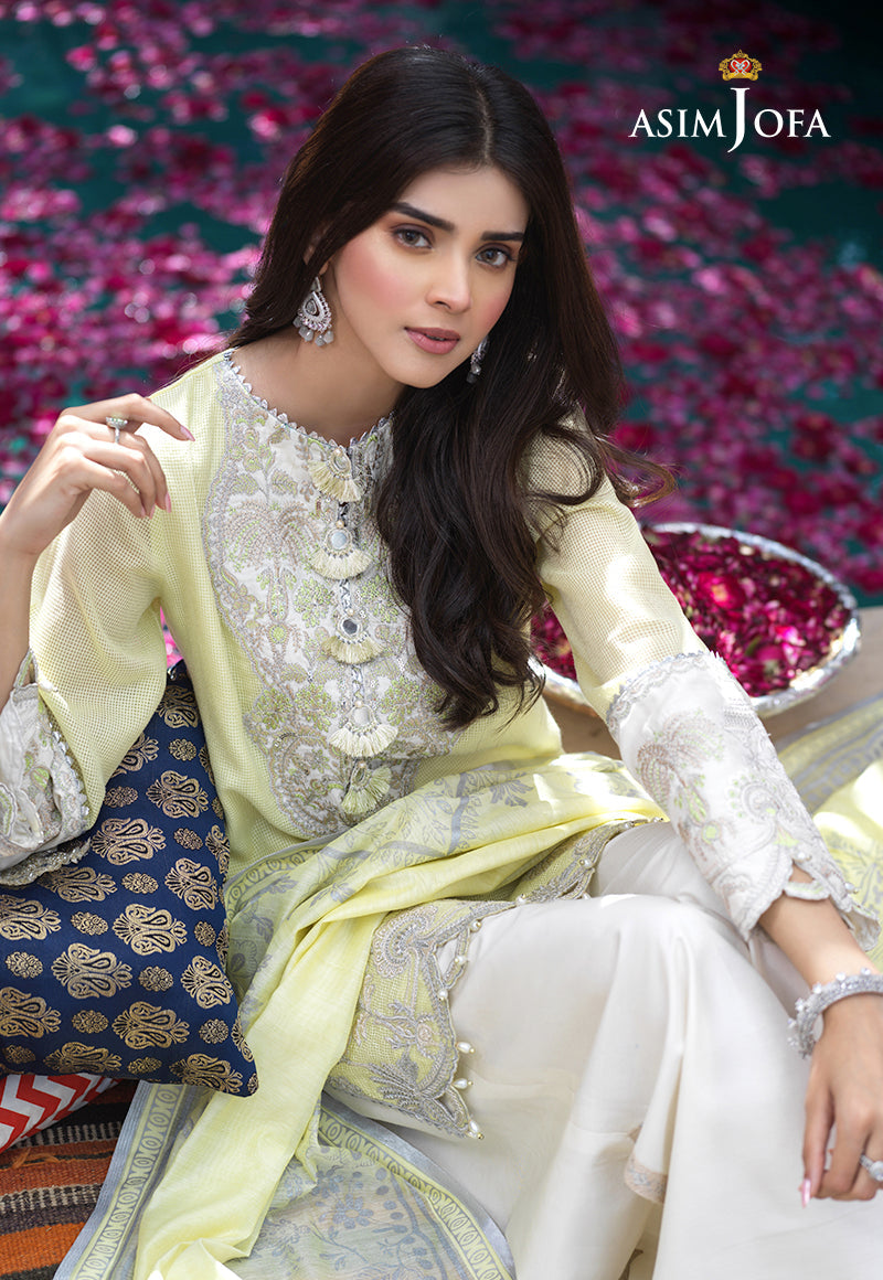AJFC-06 EMBROIDERED COTTON NET 3 PCS