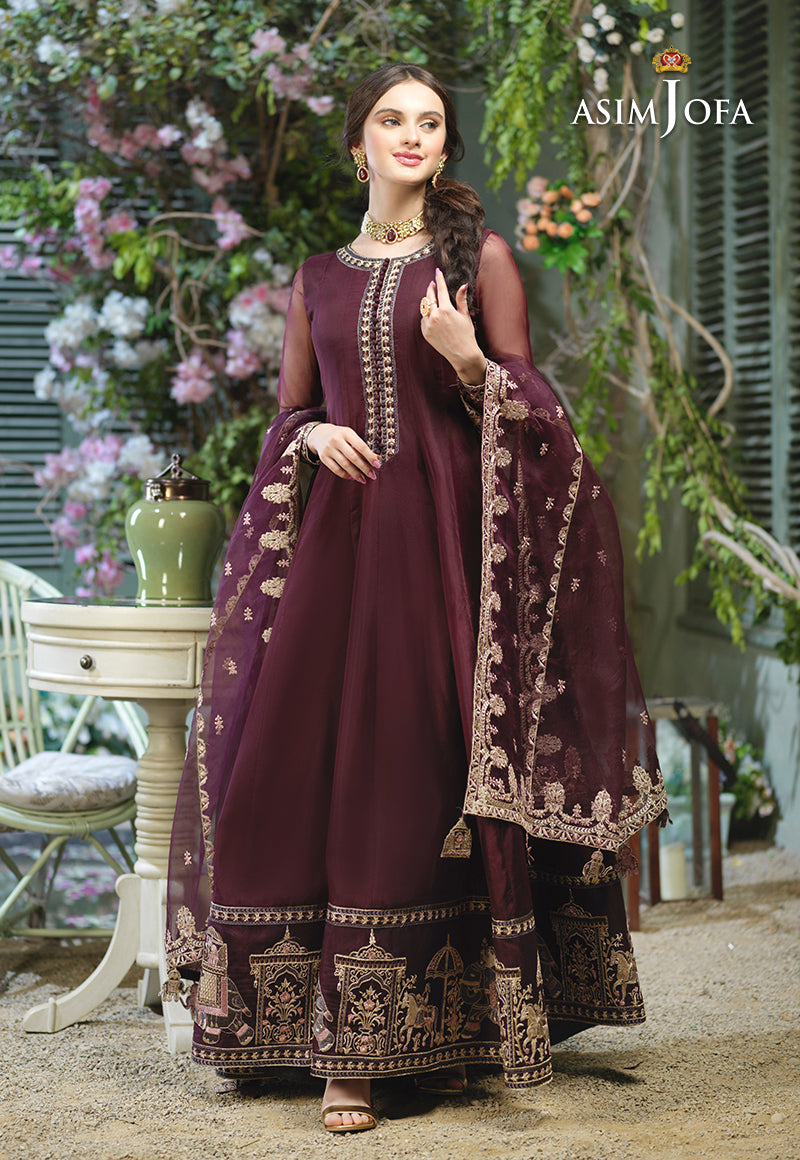 AJFC-50 EMBROIDERED ORGANZA 3 PCS