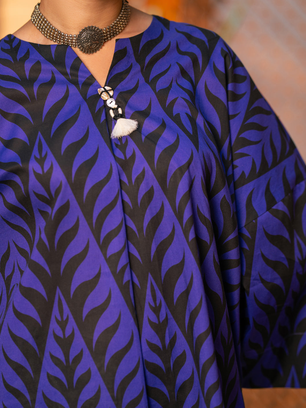 Blue Cotton Kurti - AWP-SLK-1098