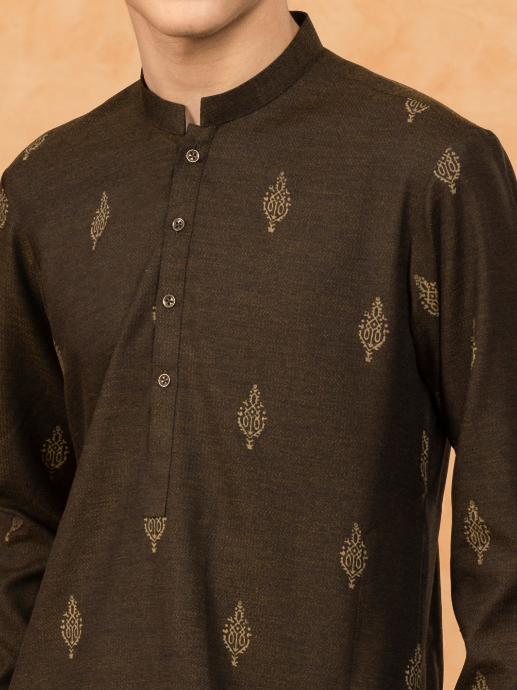 Kahi Green Blended Kurta - ALT-K-047D