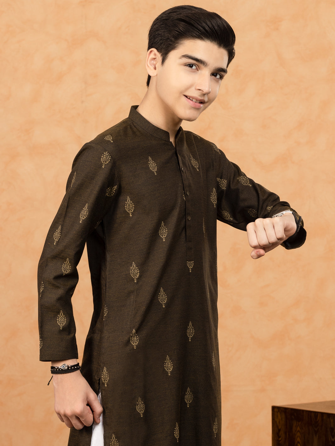Kahi Green Blended Kurta - ALT-K-047D