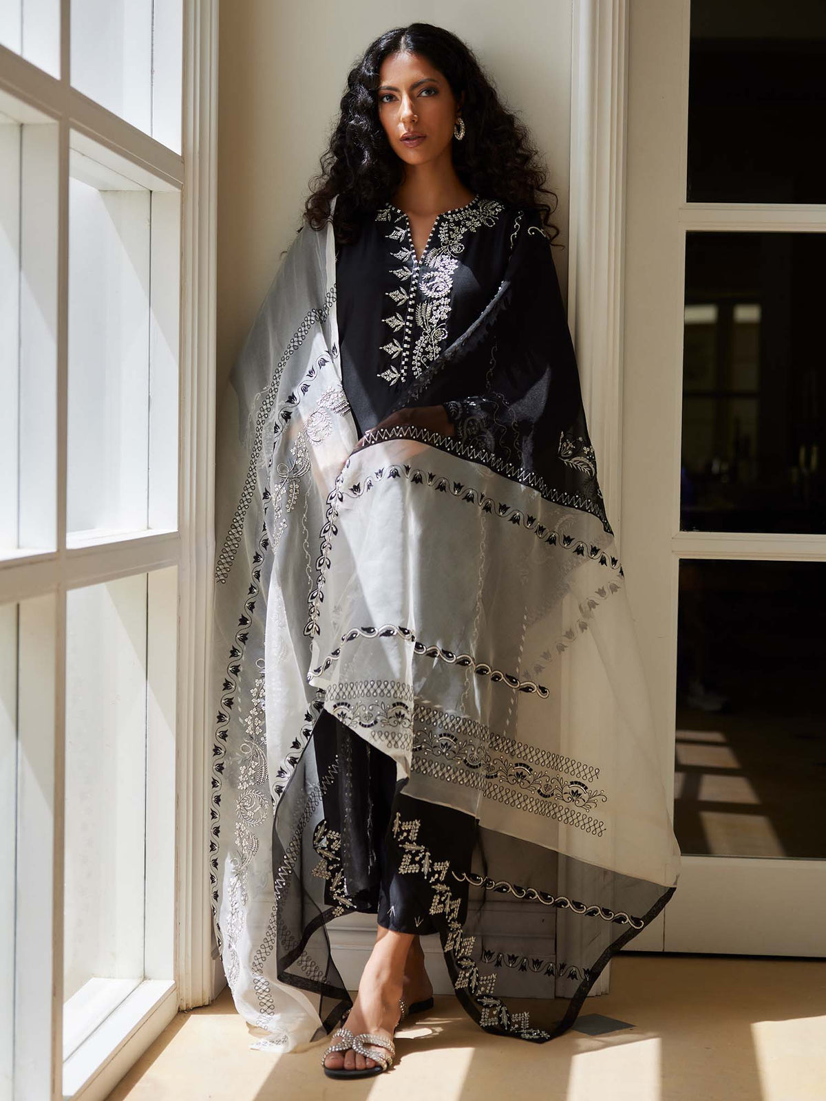Raya, Izaar & Dupatta - AW25AMB2-AW25AMB1OWKPD017