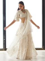 BLOUSE, SHARARA & DRAPED DUPATTA