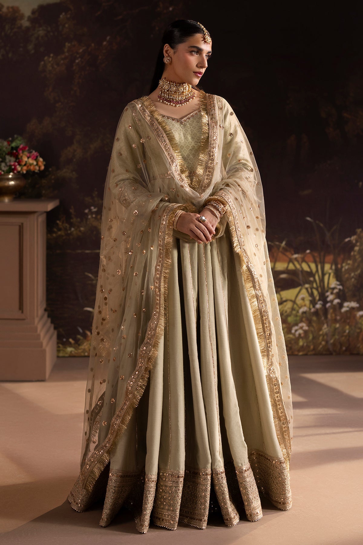 3-PC Stitched Embroidered Raw silk CMA-6-455