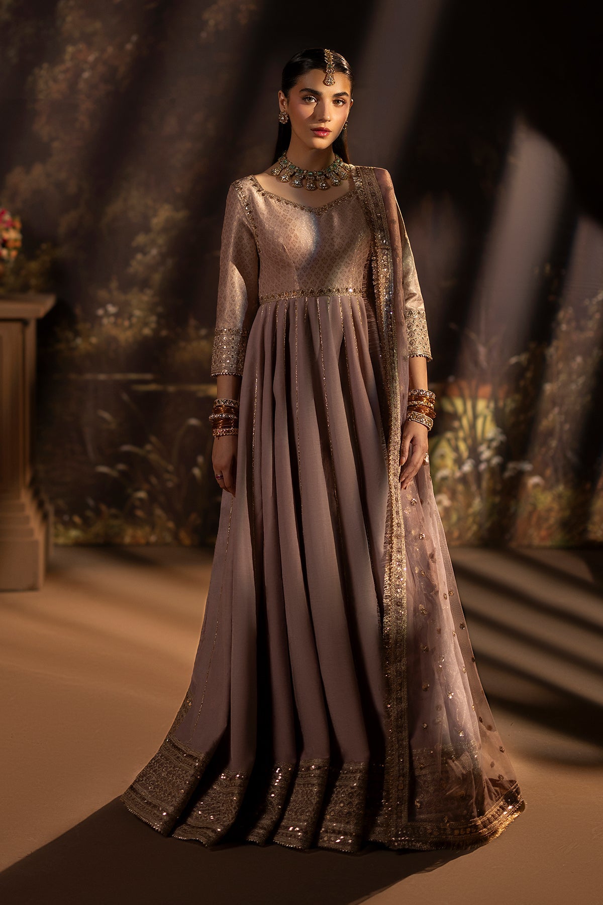 3-PC Stitched Embroidered Raw silk CMA-6-456