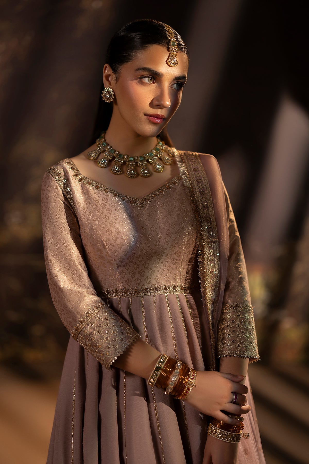 3-PC Stitched Embroidered Raw silk CMA-6-456