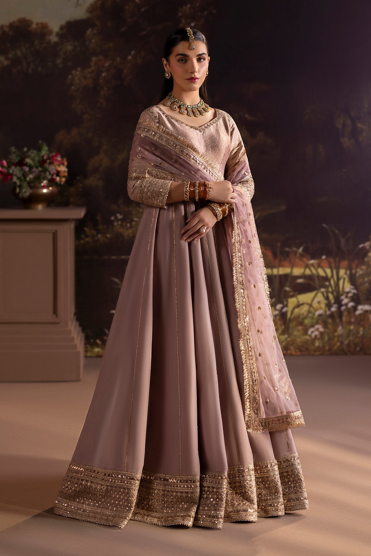 3-PC Stitched Embroidered Raw silk CMA-6-456