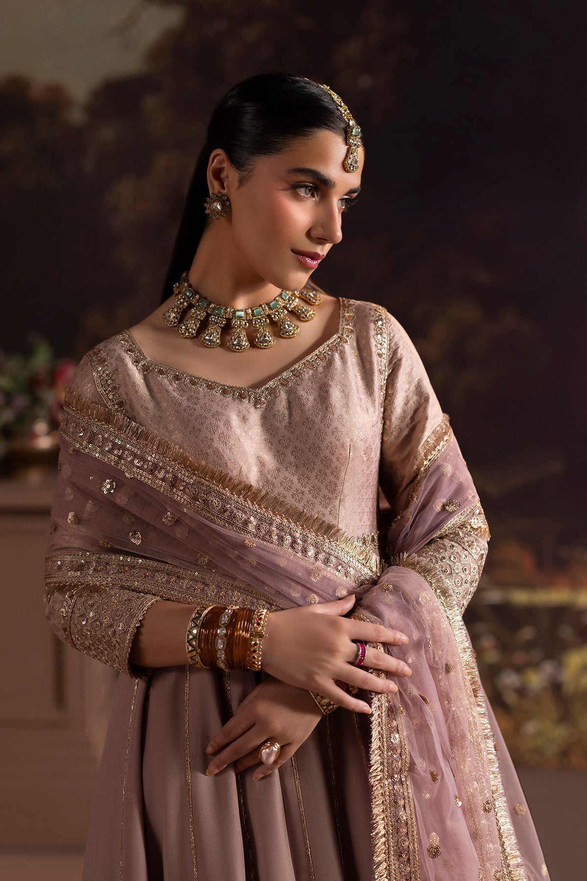 3-PC Stitched Embroidered Raw silk CMA-6-456
