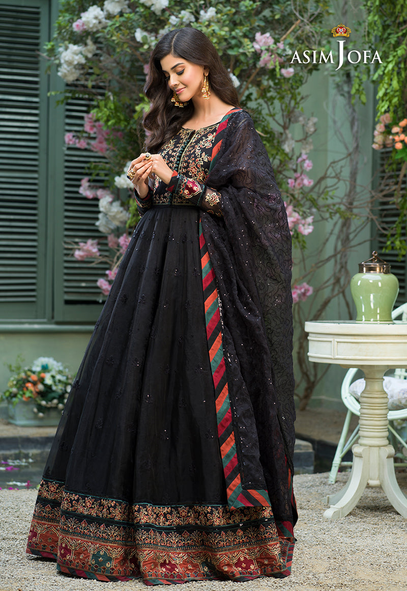 AJFC-38 EMBROIDERED ORGANZA 3 PCS