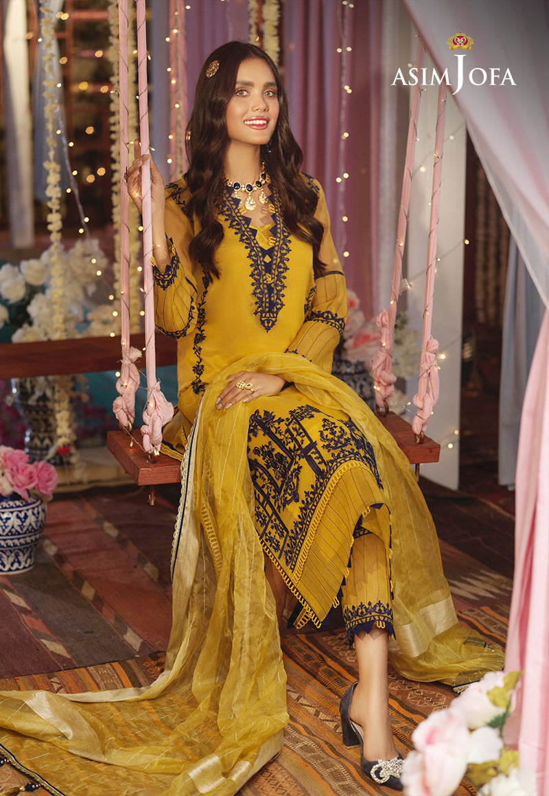AJFC-12 EMBROIDERED ORGANZA 3 PCS