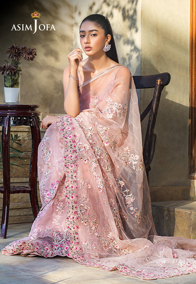 AJLE-13 EMBROIDERED ORGANZA 2 PCS