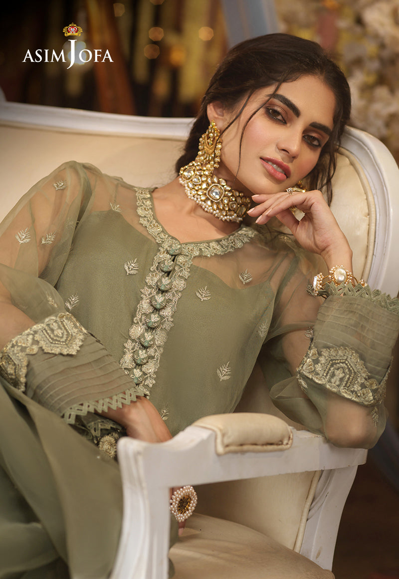 AJFC-17 EMBROIDERED ORGANZA 3 PCS