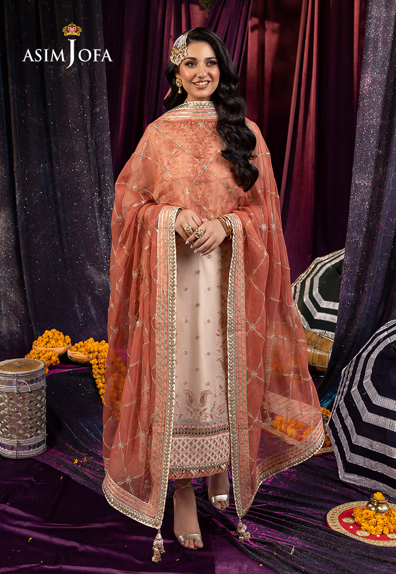 AJCD-14 EMBROIDERED CHIFFON 3 PCS