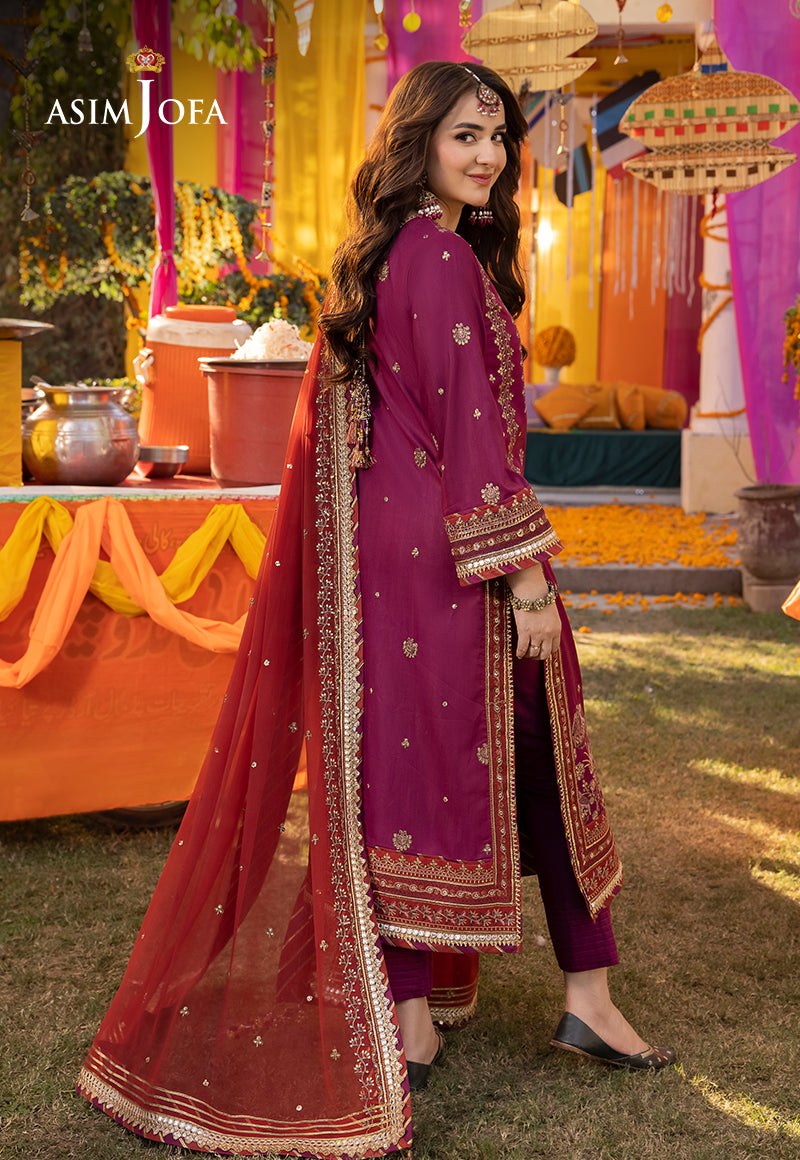 Ajda-27 Embroidered Lawn Silk 3 Pcs