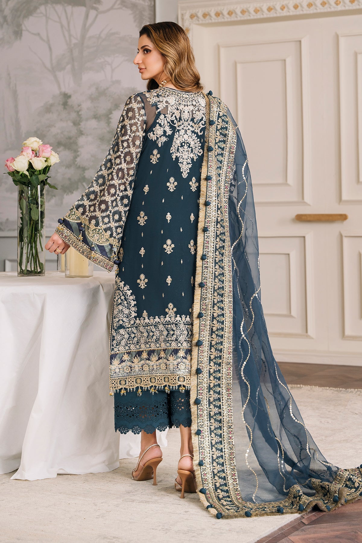 EMBROIDERED CHIFFON CH12-01 STITCHED