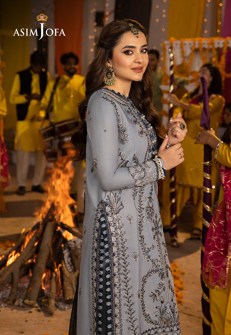 AJDAD-08 EMBROIDERED LAWN SILK STITCHED 3 PCS