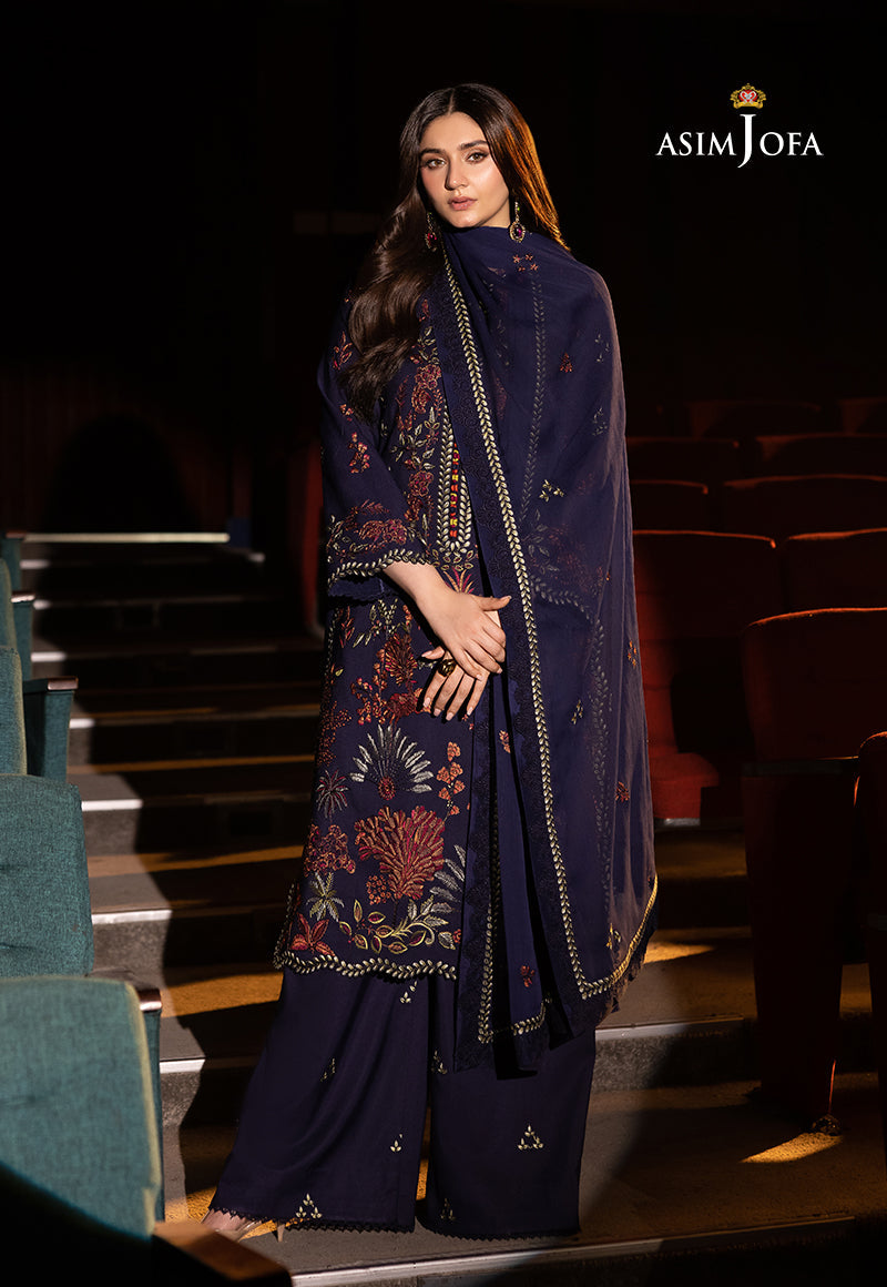 AJLLF-12 Embroidered Silk 3 Pcs